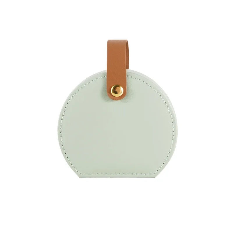 Porta Joias Pequeno de Couro Mintgreen
