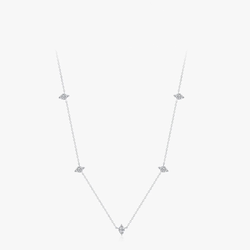 Colar Prata com Zircônias