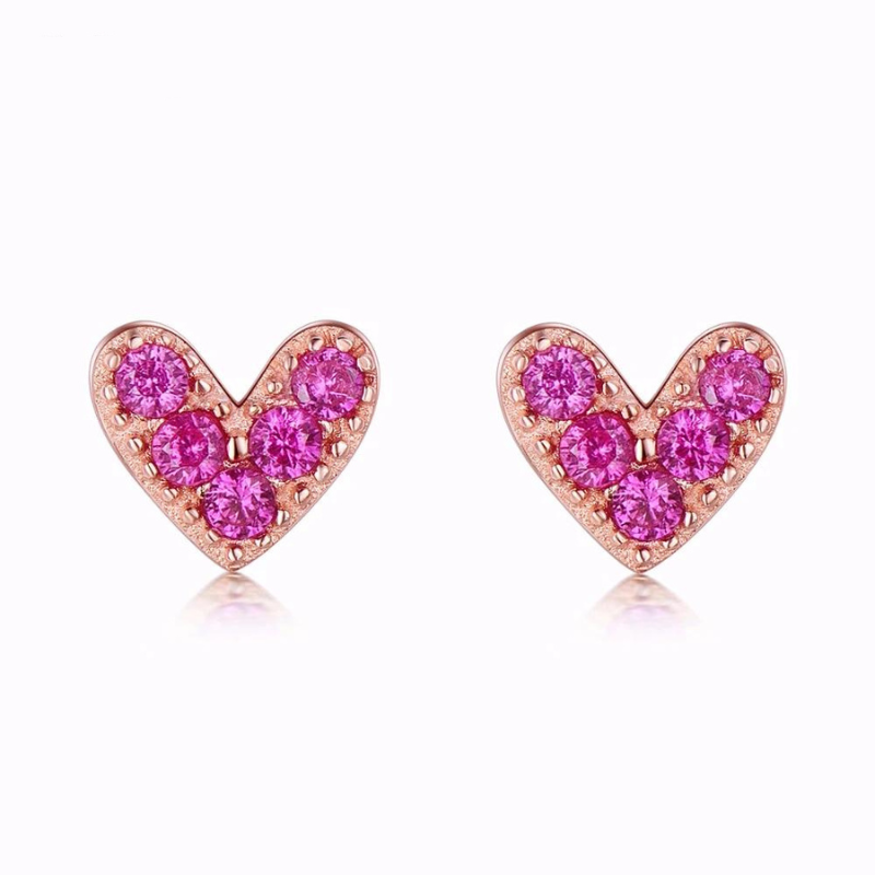 Brinco Rose Gold Heart