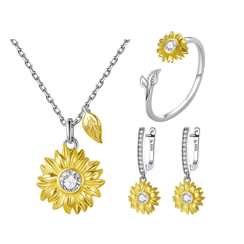 Conjunto Prata Regulável Sunflower
