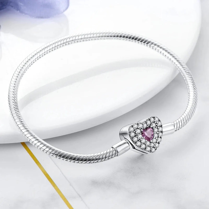 Pulseira Prata Zircônia Lilás