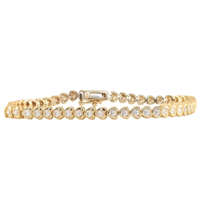 Pulseira Dourada Cravejada Love